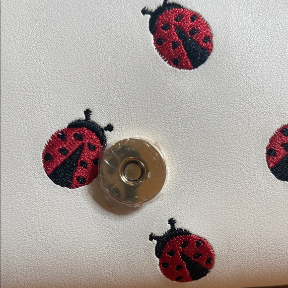 RARE Betsey Johnson Red Ladybug White Crossbody Bag NWT - Picture 11 of 15